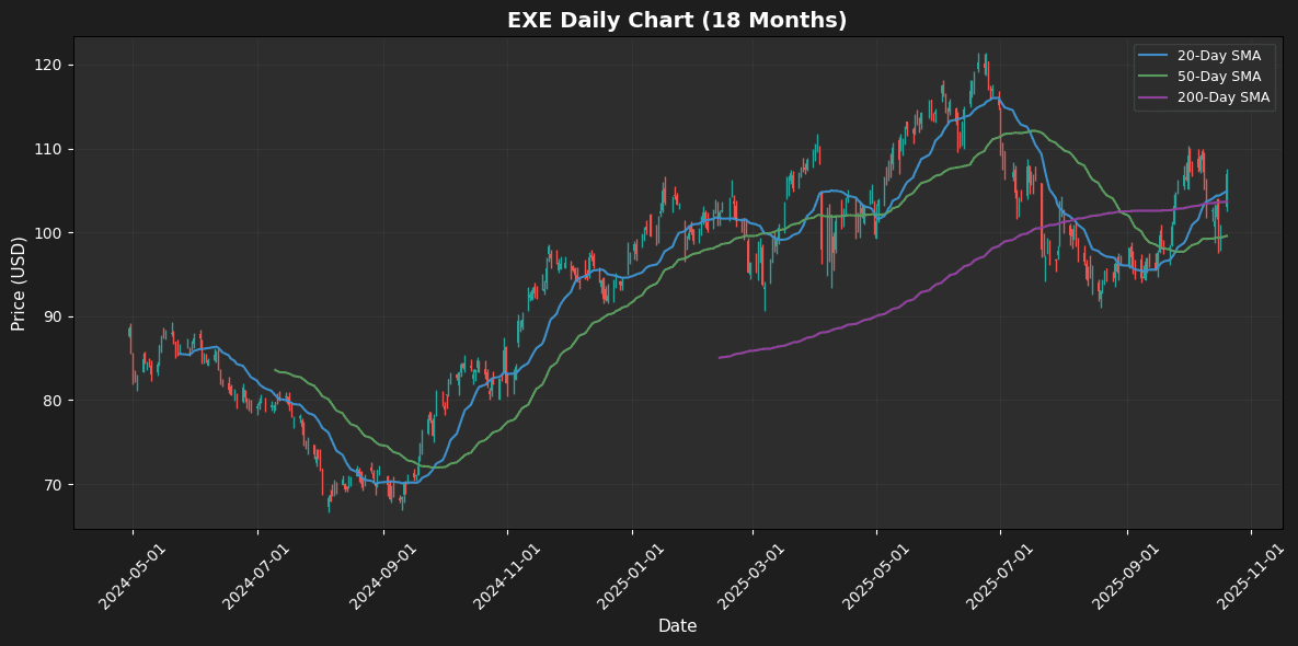 S&P 500 Analysis: EXE Leads +6.1%, STX Falls 4.9% EXE Chart