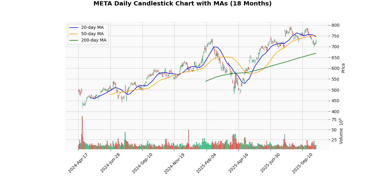 META Daily Candlestick Chart