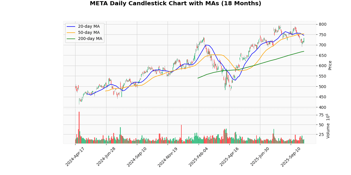META Daily Candlestick Chart