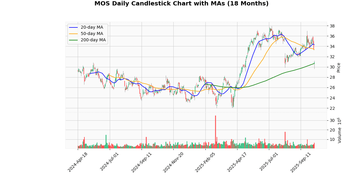 Top Leading and Losers of S&P 500 Today: Insights MOS Daily Candlestick Chart