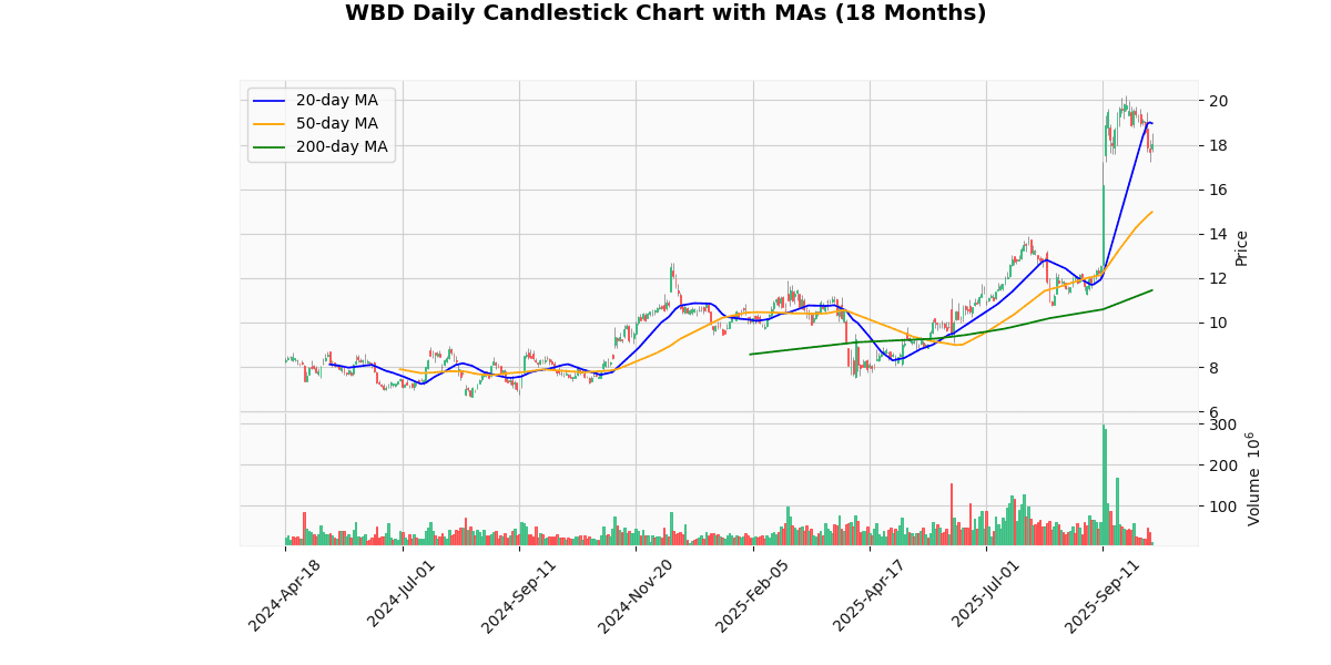 Top Leading and Losers of S&P 500 Today: Insights WBD Daily Candlestick Chart