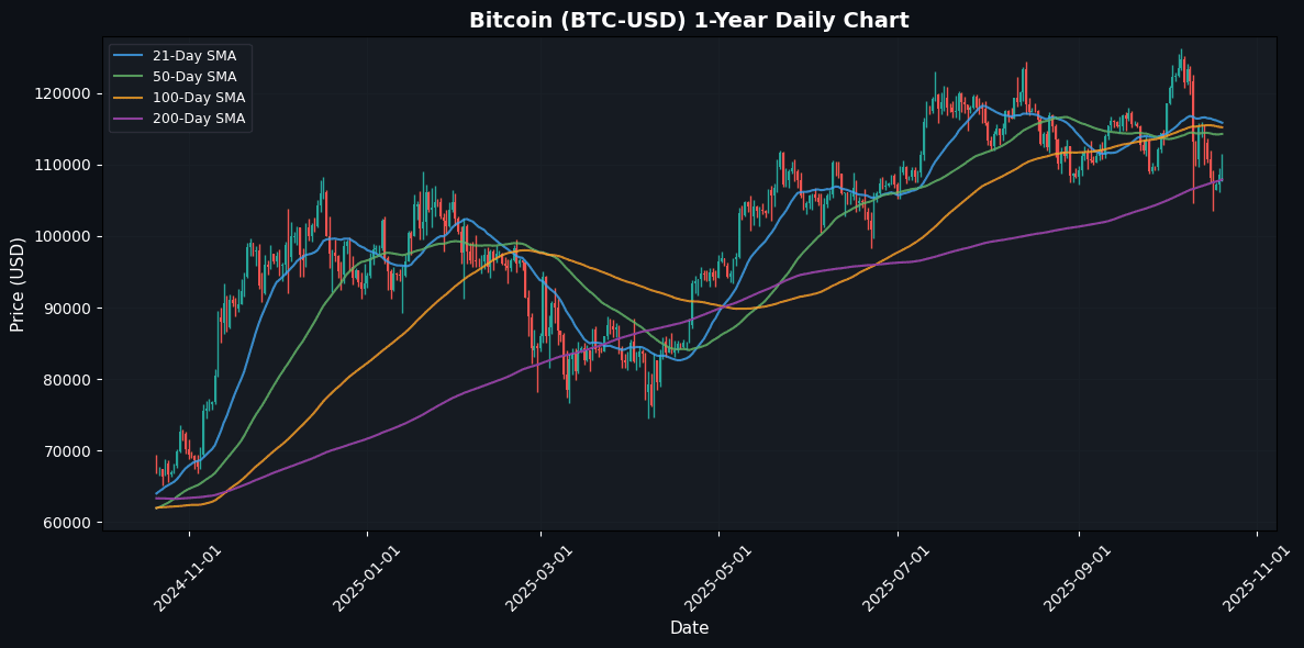 Crypto Market Snapshot: Polkadot Soars 3.70% Amid Market Volatility Bitcoin Daily Chart